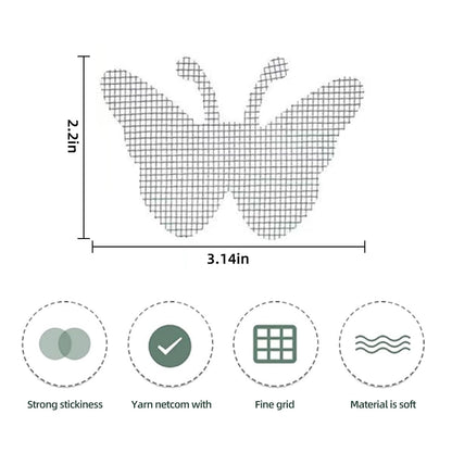 30 PCS Butterfly Window Screen Repair Patch Kit, Self-Adhesive Mesh Tape to Fix Holes and Tears on Window Screens and Screen Doors