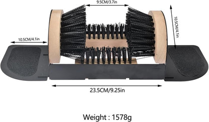 Heavy Duty Boot Scraper Outdoor Shoe Brush Floor Mounted Mud Cleaner Metal Frame Entrance Shoe Cleaner for Home Garden Farm Industrial Entryway Door Mat Tool
