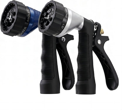 GREEN MOUNT Water Hose Nozzle Spray Nozzle, Metal Garden Hose Nozzle with Adjustable Spray Patterns, Perfect for Watering Plants, Washing Cars and Showering Dogs & Pets