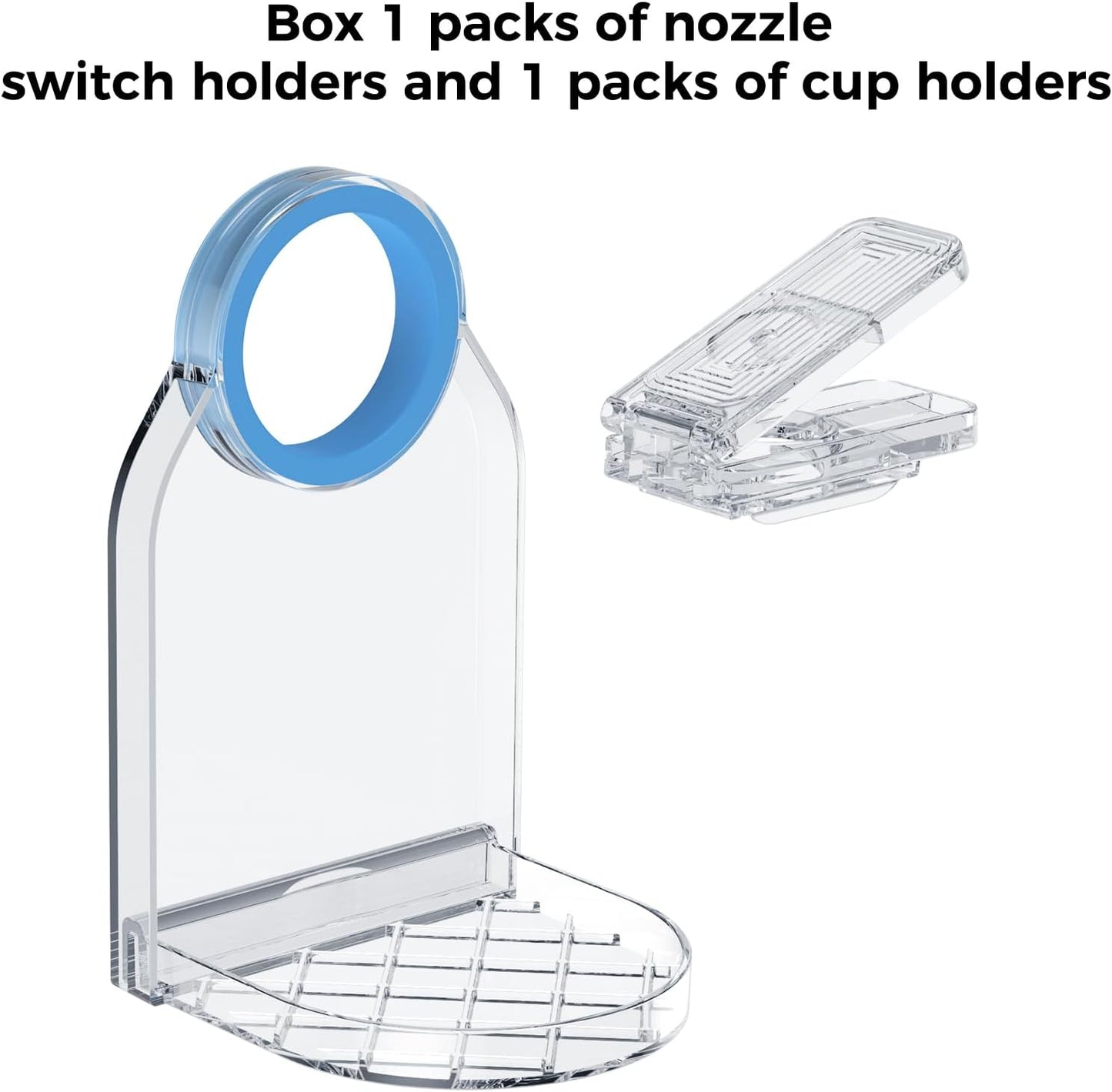 Clear Laundry Detergent Dispenser Cup Holder & Nozzle Force-Saving Switch, Drip Catcher, Soap Dispenser, laundry room organization decor (Clear 2 Pack)