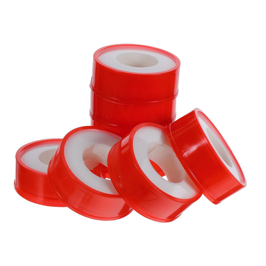 Mikikit PTFE Thread Seal Tape Temperature Resistance 10 Rolls for Plumbing Connections Pipe Leak Repair Tape for Kitchen and Residential Applications