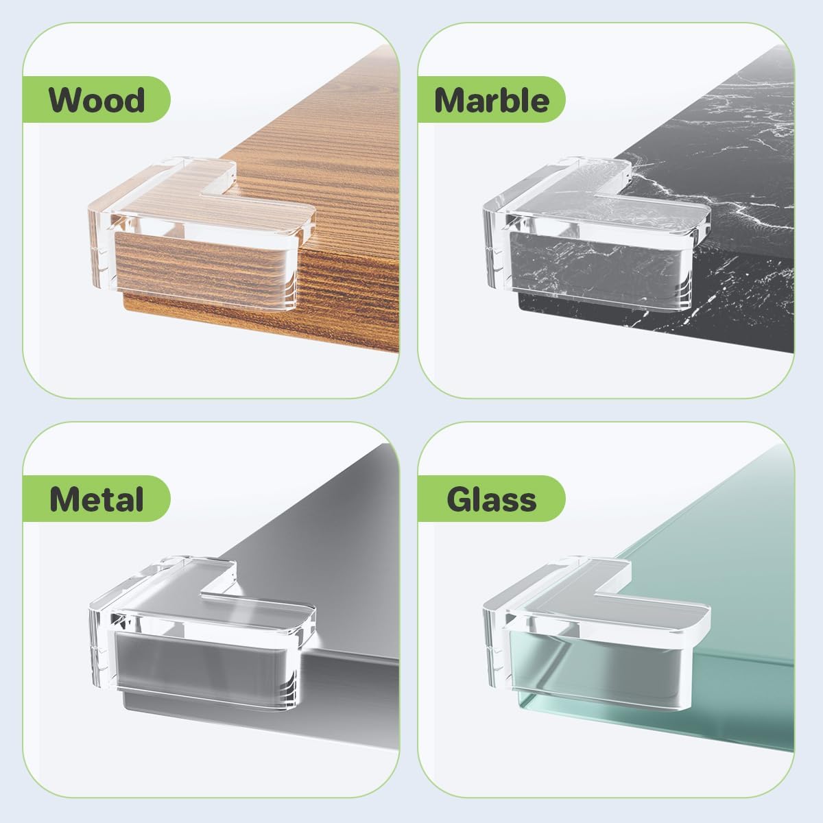 30 Pcs Clear Baby Corner Protectors, L-Shaped & Spherical Baby Proof Guards | Soft PVC Table Corner Covers for Safety on Tables, Cabinets, Shelves, Furniture Edge Guards, Safety Bumpers for Home(14L&16R)