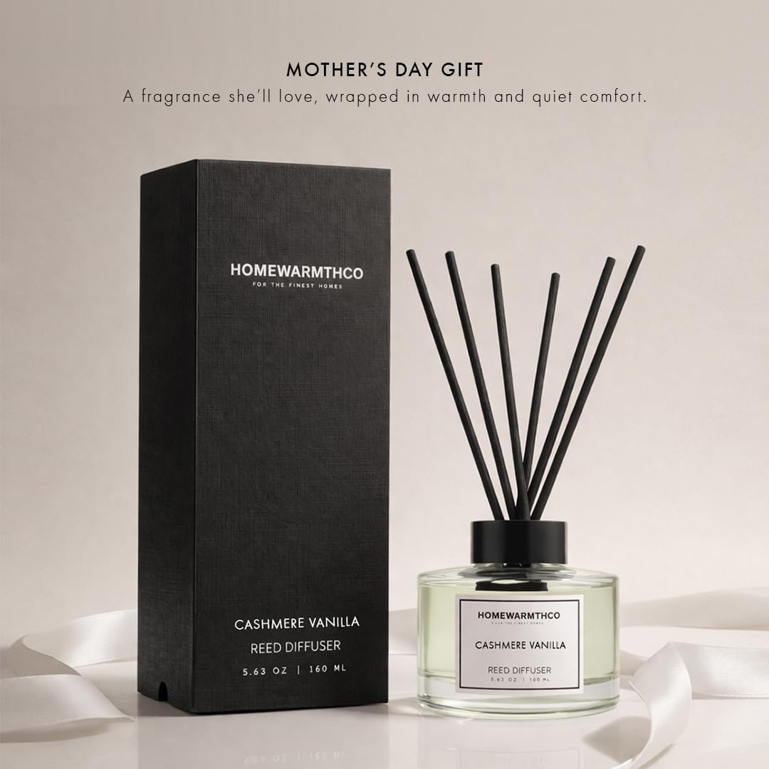 Clean Linen Reed Diffuser Set - Luxury Fragrance Reed Diffusers for Home. Office, Bathroom, Kitchen and Home Decor - Long-Lasting Scent with Non-Toxic Oils (5.63 oz, 160ml)