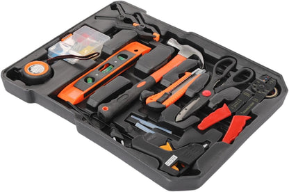 187pcs Trolley Case Tool Set, Carbon Steel Home Repair Kit Household Hand Tool Kit Toolbox Storage Case, Complete Rolling Tool Box for Maintenance Garden Homeowner DIYer Handyman