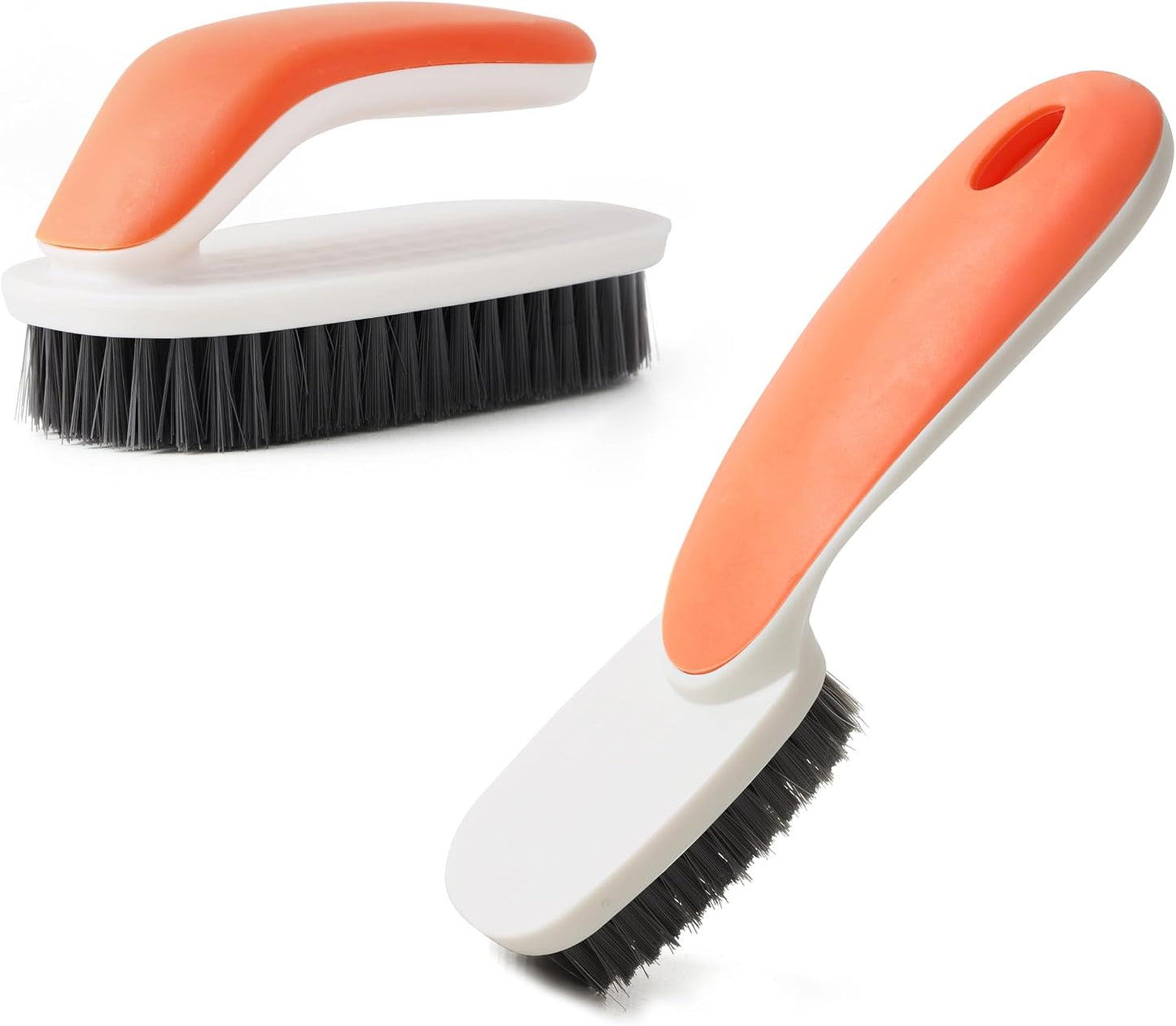 Laundry Scrub Brush 2 Pack Soft Bristle Brush Shoe Cleaning Brush for Stains Clothes Scrubbing Brush Household Cleaning Tool for Bathroom Countertop Bathtubs (Yellow)