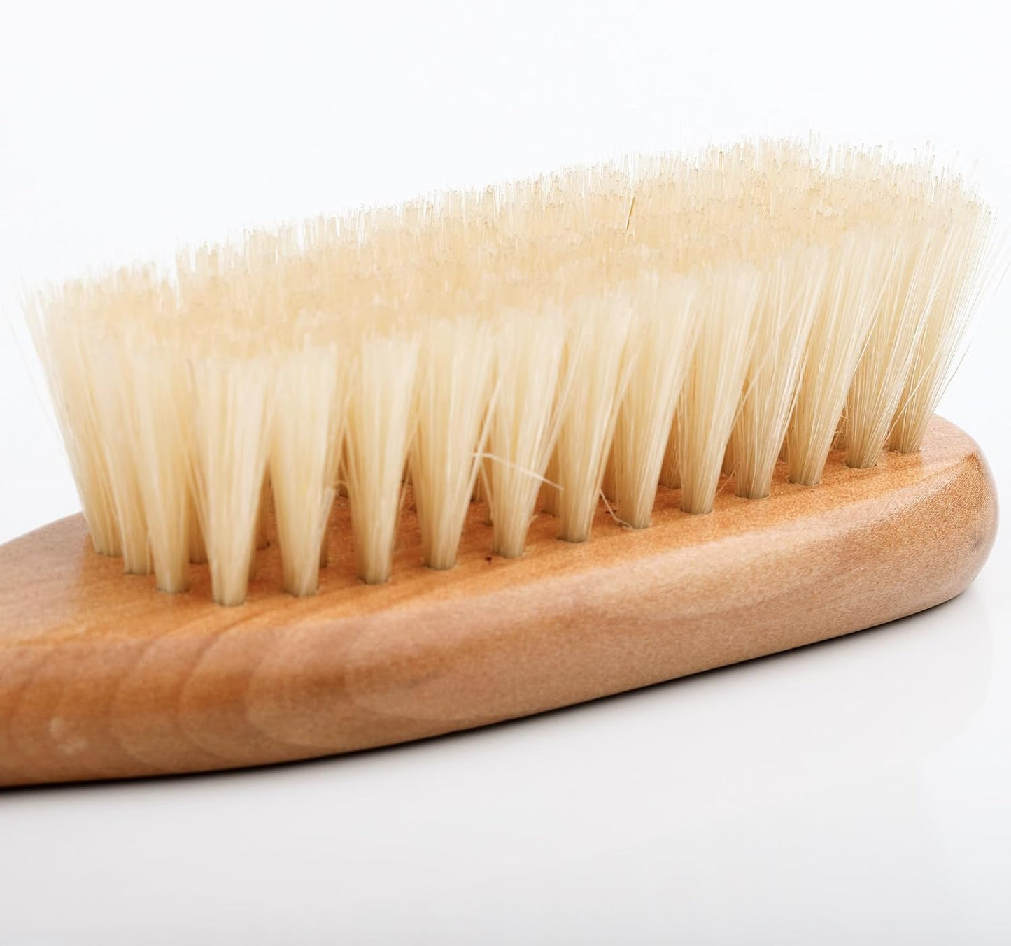 Cosowe Wood Clean Brush, Laundry Stain Brush with Handle and Soft Boar Bristles, Cleaning Brushes for Household Use, Natural Beech Wood Bath Massage Brush, Portable