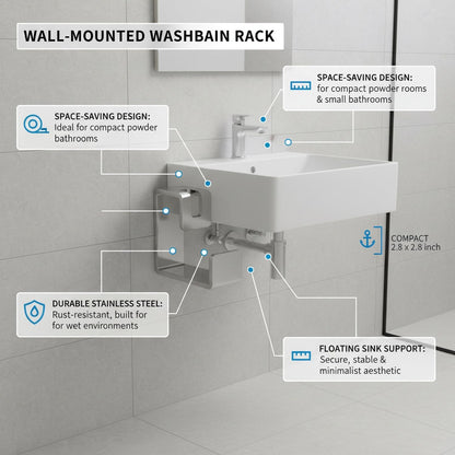 Stainless Steel Wall-Mounted Drying Rack, Heavy-Duty Towel & Laundry Rack for Bathroom & Utility Areas, Space-Saving Design (Silver)