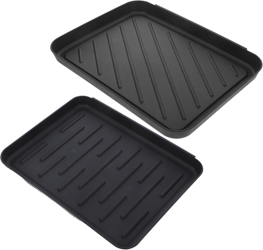 Zerodeko 2pcs Heavy Duty Boot Tray Multi-Purpose Shoe Mat with Raised Edge Versatile Indoor Outdoor Storage for Shoes Pets and Miscellaneous Items Small