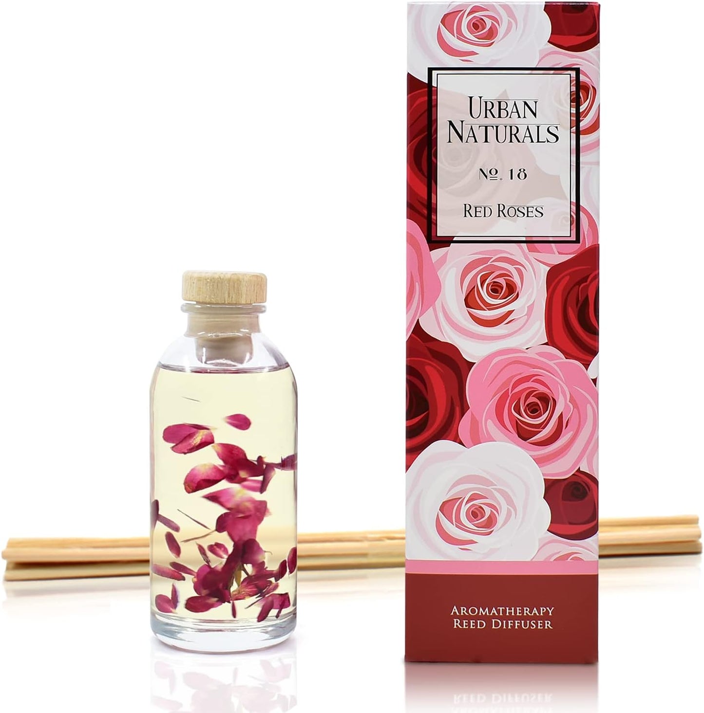 Urban Naturals Smoked Vanilla Reed Diffuser Set with Vanilla Bean, Sandalwood & Leather | Made in the USA - Colors C