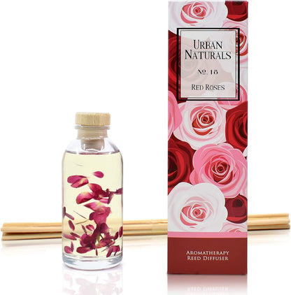 Urban Naturals Smoked Vanilla Reed Diffuser Set with Vanilla Bean, Sandalwood & Leather | Made in the USA - Colors C