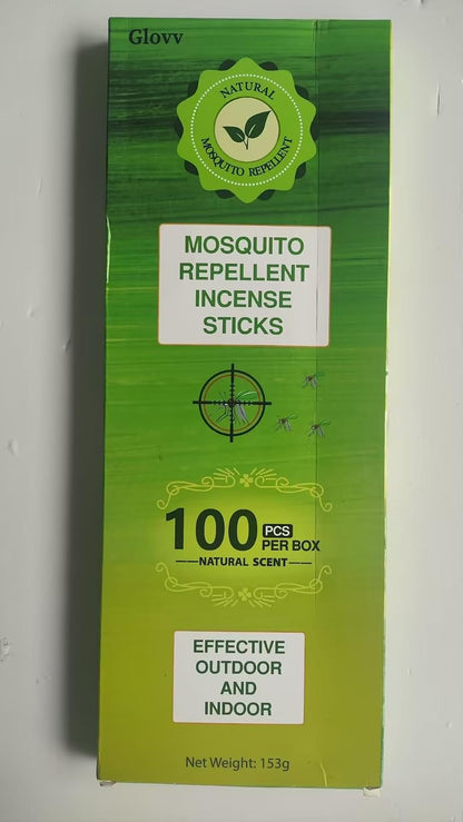 Mosquito Repellent Outdoor Patio 100 PCS Citronella Oil Mosquito Incense Sticks, Plant-Based Indoors Gnat Control for Camping Essentials, Fishing, Hiking, Yard, Backyard Travel