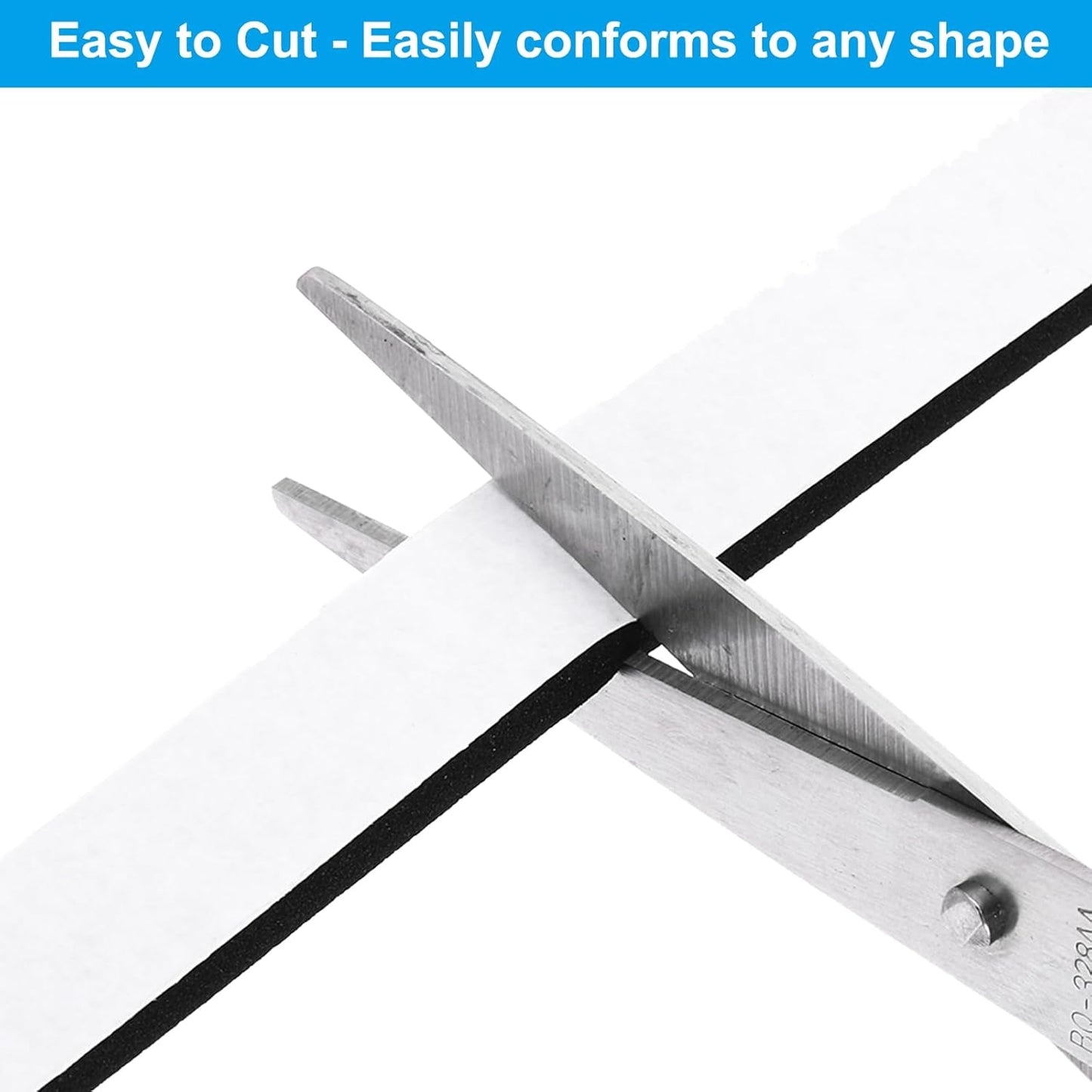 PATIKIL Weather Stripping Door Seal Strip, 3/8 Inch x 1/4 Inch x 32 Ft Self Adhesive Soundproof High Density Foam Tape Insulation for Door Window Air Conditioning, White - Colors B
