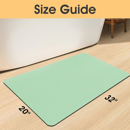 ACCUMTEK Non Slip Bath Mat, Thin Bathroom Rugs Fit Under Door, Quick Dry Bath Mats, Machine Washable Bath Rugs for Bathroom, Bathtub & Kitchen, Grey/Bordered/24 x17
