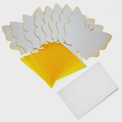 Faicuk Dual-Sided Yellow Sticky Fly Traps for Plant (20 Pack Butterfly)