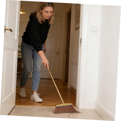 Heavy Duty Dust Removal Broom Stainless Steel with Detachable Handle Versatile Floor Compatibility Weather Resistant Cleaning Tool for Indoor and Outdoor Use for Patio and Damp