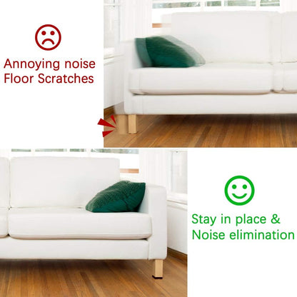 Yelanon Non Slip Furniture Pads -12pcs 4" Furniture Grippers Hardwood Floors, Non Skid for Furniture Legs,Self Adhesive Rubber Feet, Anti Slide Furniture Floors Protectors for Keep Couch Stoppers