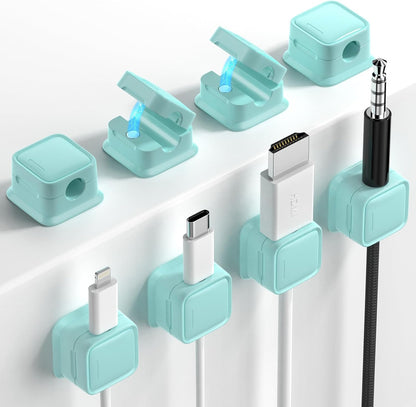 9 Pack Cord Organizer Holder,Costop Strong Adhesive Under Desk Cable Management,Magnetic Cable Clips,Wire Holder Keeper Organizer Neatly for Home,Office,Car,Desk,Nightstand,Desktop