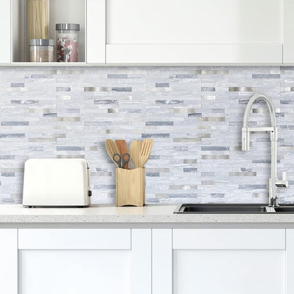 DICOFUN 10-Sheet Peel and Stick Backsplash Wall Tile, PVC Kitchen Backsplash Peel and Stick in Sandstone, 9.4 sq.ft