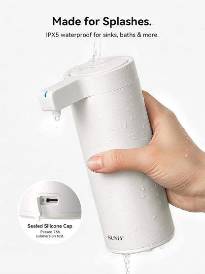 SUNLY Touchless Automatic Soap Dispenser – Clog-Free Pump, 0.2s Fast Sensor, USB-C Rechargeable, Smudge-Resistant Stainless Steel, for Kitchen & Bathroom Soap Dispenser