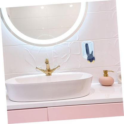 Zerodeko Wall-Mounted Toothbrush Holder with Cup and Cover Easy Installation Bathroom Organizer for Toothbrushes and Cups Space-Saving Design for Home and Dorm Use