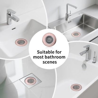TRAPMATE Shower Drain Hair Catcher, 4.4" Easy Clean Bathtub Drain Hair Catcher, Anti-Slip Bath Tub Drain Protector, Upgraded 304 Stainless Steel Shower Sink Drain Cover for Bathroom (Patented Product)