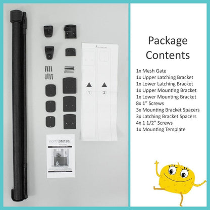 Toddleroo by North States - Retractable Fit Mesh Baby Gate: Indoor Retractable Baby Gate - Extra Wide Up to 55 Inches Wide - 33 Inches Tall - Black