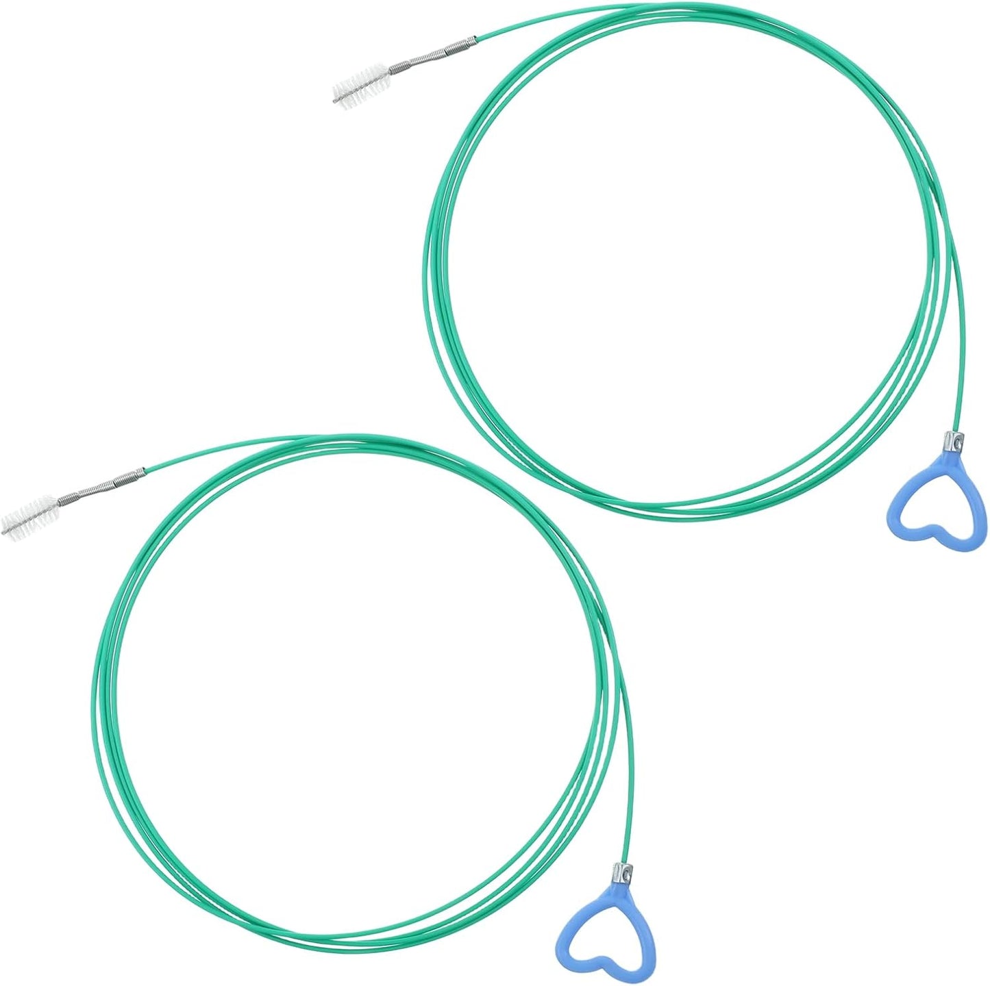 2 Pack 118 Inch Drain Hair Drain Clog Remover, Extra Long Flexible Sink Snake Drain Hair Removal Tool, Anti-Break Metal with Nylon Coating Plumbing Snake for Shower, Kitchen, Bathroom, Toilet