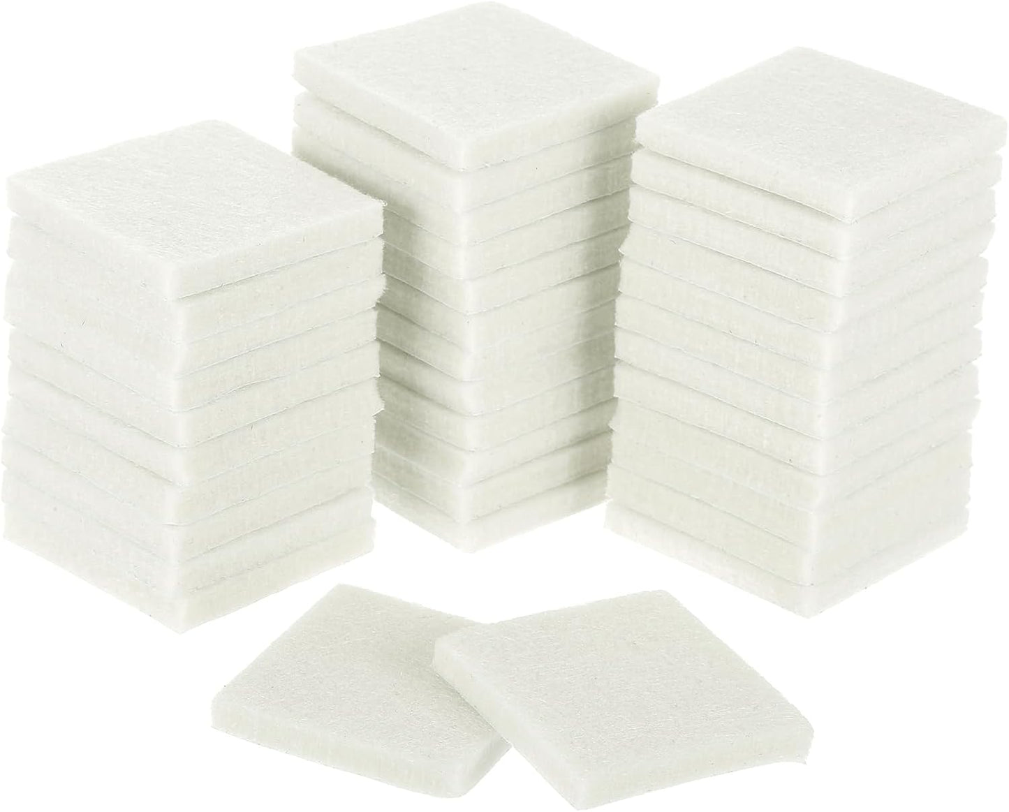 uxcell Furniture Pads, 36Pcs 1.5" - Square Self Adhesive Felt Furniture Pads, Floor Protectors for Furniture Feet Chairs Legs Hardwood Floors (Black)