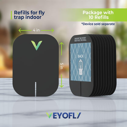 VEYOFLY Fruit Fly Traps for Indoors (2 Device + 4 Refills), Gnat Trap Indoor Plug in, Bug Traps, Flying Insect Trap, Gnat Traps for House Indoor, Fly Trap Indoor for Home Bug Light, Gnats Catcher