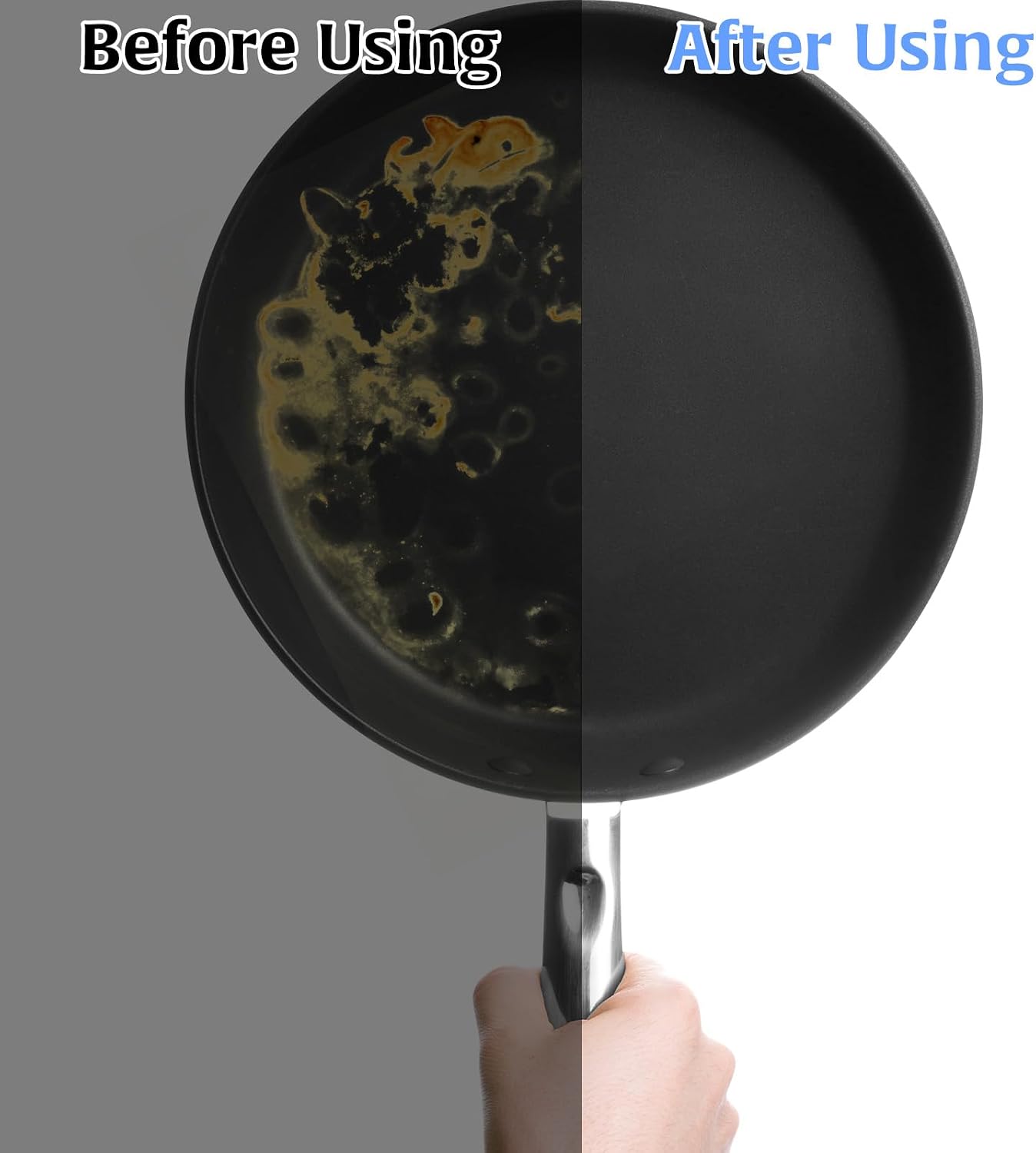 Stainless Steel Wool Scrubber with 2 Replacement Pads - Clean Metal Pans, Pots, Grills & More