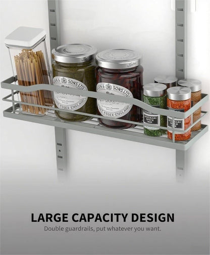Moforoco White 9-Tier Over The Door Pantry Organizer, Pantry Organization And Storage, Metal Hanging Spice Rack Shelves Door, Home & Kitchen Essentials, Laundry Room Bathroom Organization