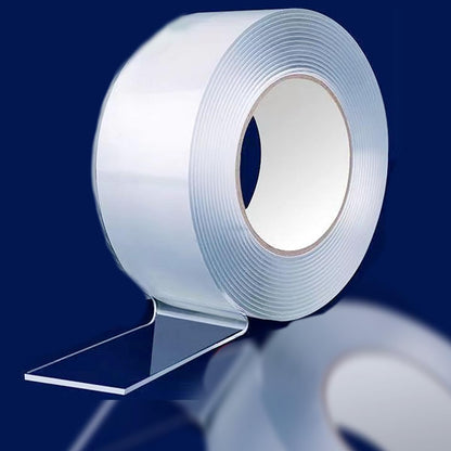 Double Sided Nano Tape Heavy Duty, Clear Removable Nano Tape, for Carpet Mats/Paste Items/Photos Frames/Craft Wall Mounting Multipurpose Adhesive Tape, Long: 9.84 ft (Wide:0.08'',Thickness:0.04'')