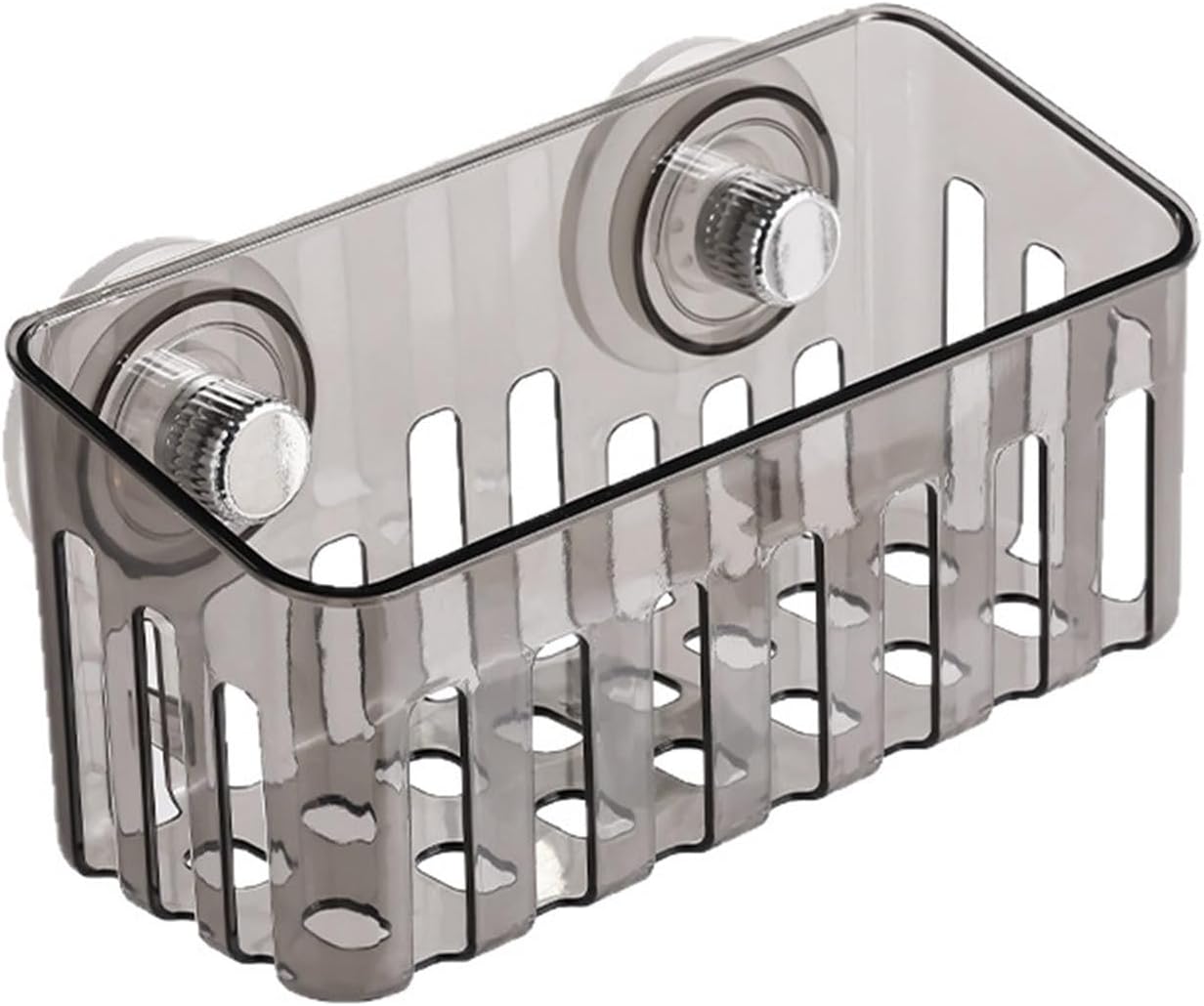Multifunctional suction cup sink organizer for sponge dinnerware cloth with quick drying design and space saving sink organizer