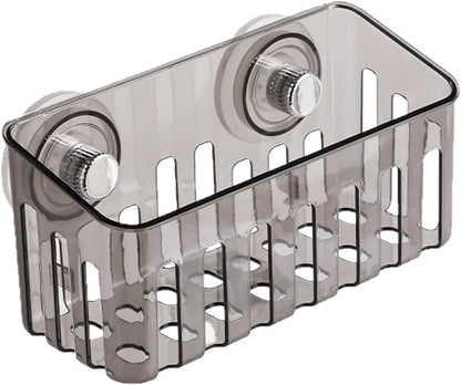 Multifunctional suction cup sink organizer for sponge dinnerware cloth with quick drying design and space saving sink organizer