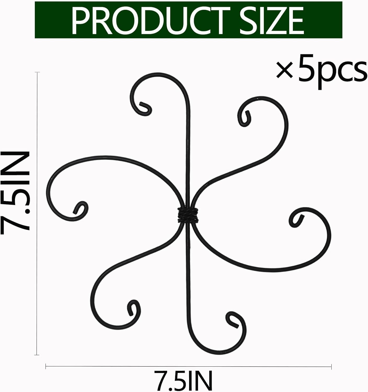 Yohsnor Monstera Plant Stem Support System - 5 Piece Set (5.5x4.7in) | Durable Plant Support Stakes for Climbing Plants & Fishbone Cactus | Ideal Leaf Stabilizer for Indoor Plants & Monstera Care