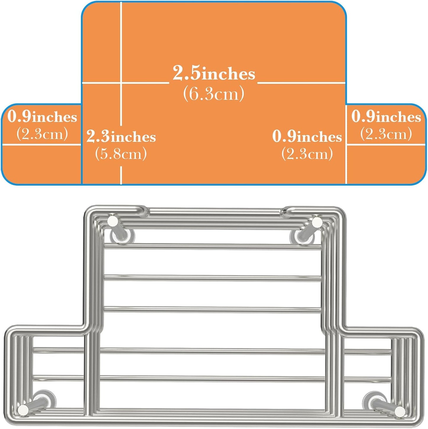 Linkidea Self Adhesive Toothbrush Holder for Shower, Stainless Steel Toothpaste Organizer, 3 Slots Wall Mount/Countertop Stand Compatible with Colgate Extra Clean, Oral-B CrossAction