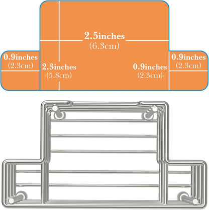 Linkidea Self Adhesive Toothbrush Holder for Shower, Stainless Steel Toothpaste Organizer, 3 Slots Wall Mount/Countertop Stand Compatible with Colgate Extra Clean, Oral-B CrossAction