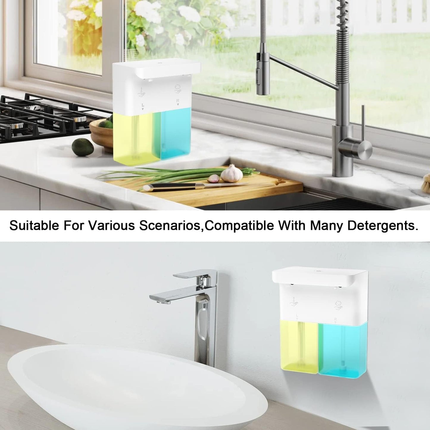 Automatic Soap Dispenser Touchless Foaming: Soap Dispenser Rechargeable for Bathroom