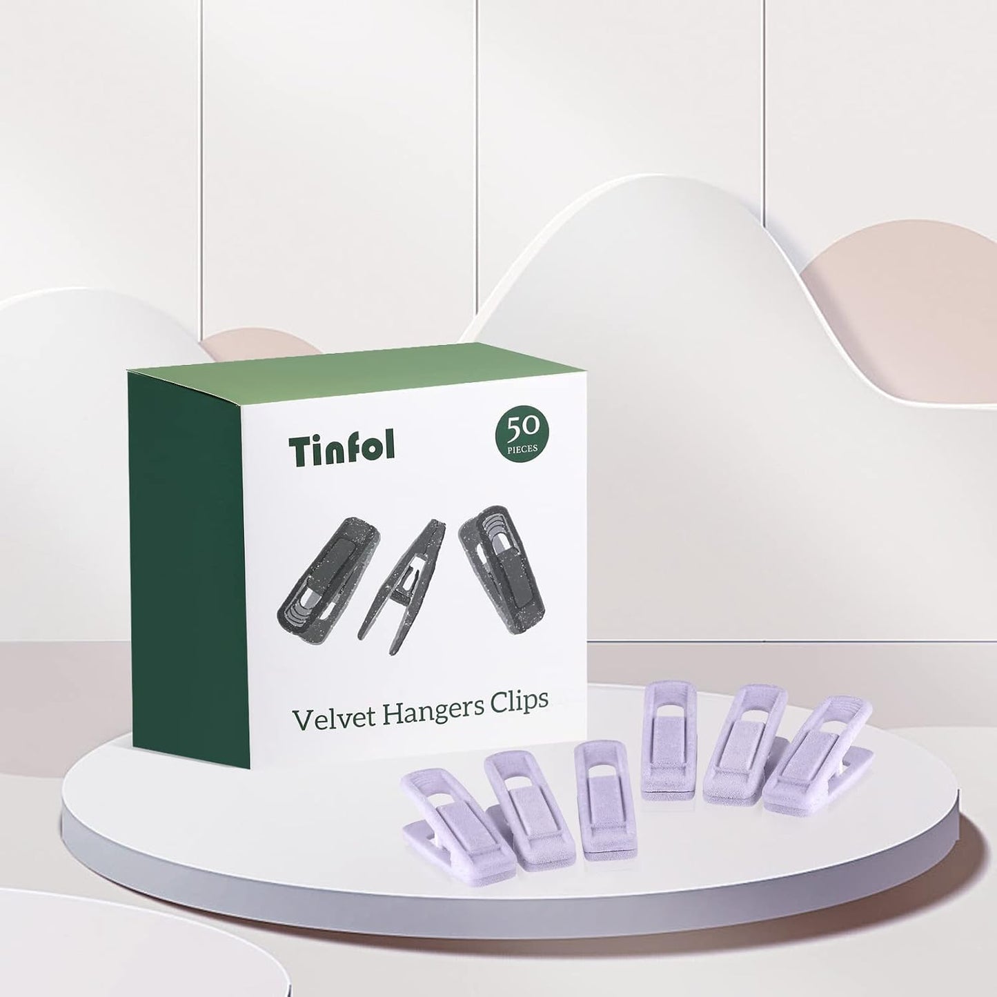 Tinfol Velvet Hanger Clips, 24 Pack Black Pants Hangers Clips, Large Opening Clothes Pin, Strong Finger Flocked Clip Perfect for Use with Slim-line Clothes Velvet Hanger
