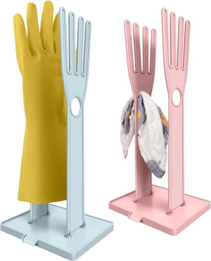 2 Piecesg Kitchen Glove Holder，Glove Dryer，dishwashing Gloves Holder，Plastic Mitten Rubber Rack，Reusable Glove Rack - Perfect for The Kitchen.