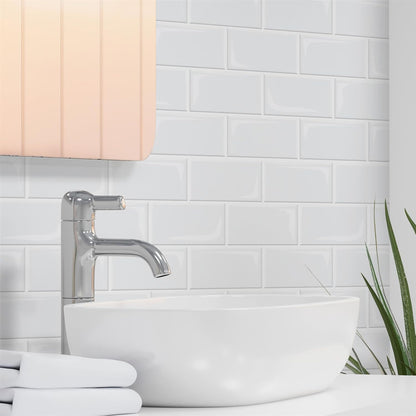 WALPLUS 20 Sheets Peel and Stick Kitchen Backsplash Tile Stickers Self Adhesive Stick on Subway Tile 12" x 6" Bathroom Splashback Water Heat Resistant 3D Wall Tiles Pure White Gray