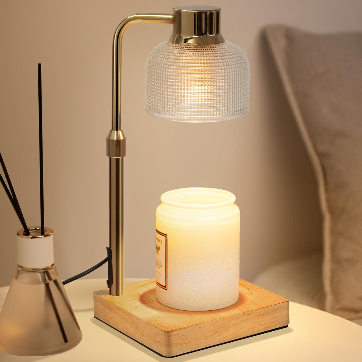 KLL Candle Warmer Lamp with Timer: Birthday Gift for Women, House Warming Gifts New Home, Room Decor - Wax Melt Warmer for Scented Jar Candles