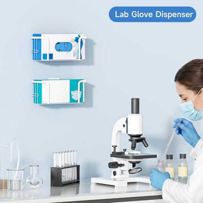 Glove Box Holder for Wall Mount, Glove Dispenser | Rubber Glove Holder, Medical Gloves Organizer Storage, Tissue Box Holder, Disposable Latex Glove Box Rack for Lab, Kitchen