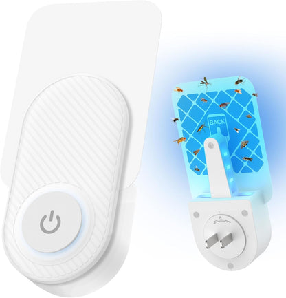 2026 Upgraded 2 Pack Plug-in Flying Insect Traps for Indoors & 10 Refill Cartridges - Fruit Fly Traps Bug Zapper with Purple UV Light Tech for House Flies, Fruit Flies, Gnats to Mosquito Trap (FT91)