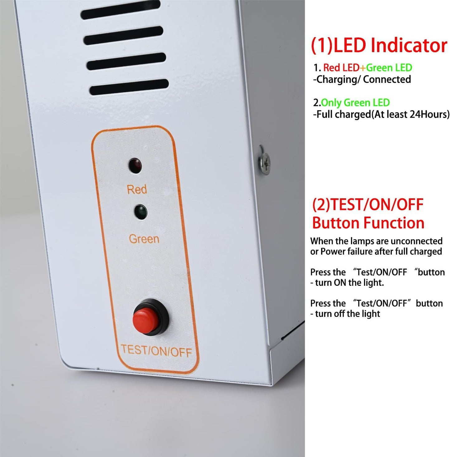 Plug in Emergency Lights for Business Home Power Failure 4Hours 300lm LED Commercial Emergency Light Fixtures with Battery Backup Rechargeable Adjustable Two Heads AC85-277V