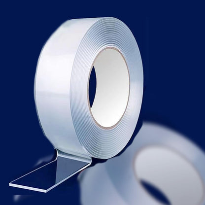 Double Sided Nano Tape Heavy Duty, Clear Removable Nano Tape, for Carpet Mats/Paste Items/Photos Frames/Craft Wall Mounting Multipurpose Adhesive Tape, Long: 9.84 ft (Wide:0.08'',Thickness:0.04'')