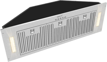 Range Hood Insert/Built-in 36 inch,Ultra Quiet Powerful Vent Hood with LED Lights, 3 Speeds 600 CFM, Stainless Steel - Akicon
