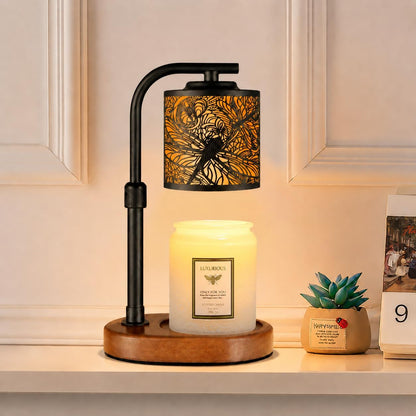kobodon Candle Warmer Lamp with Timer, Electric Candle Lamp Warmer Birthday for Mom Women Home Bedroom Decor Wax Melt Warmer for Scented Wax with Jar Candles (Dragonfly)