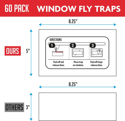 Window Fly Traps Indoor Clear (30 Pack) - Fly Window Traps for Indoors Sticky, Indoor Fly Trap Non-Toxic Fly Strips for Windows - Fly Sticky Traps Indoor Fly Paper Indoor Bug Sticky Traps (8.25" x 5")