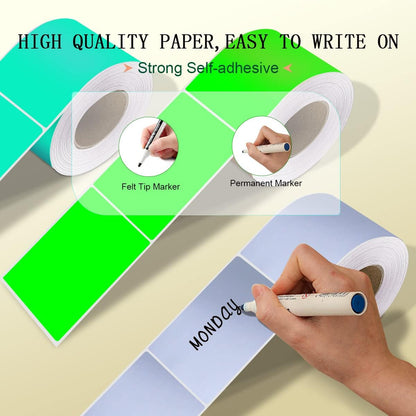 PARLAIM 3 x 5 inch Rectangle Sticker Labels, 250PCS Adhesive Color Coding Stickers for Moving Box Inventory Label, Fluorescent Green